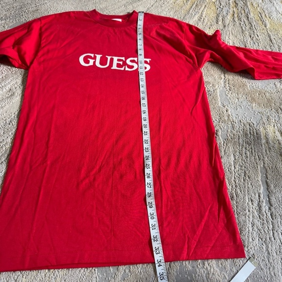 GUESS PERFUM by GEORGES MARCIANO LONG SLEEVE RED T SHIRT medium - Picture 5 of 6